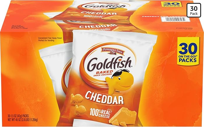 Goldfish Cheddar Crackers, 1.5 oz. Snack Packs, 30 Count | Amazon (US)