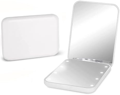 Kintion Pocket Mirror, 1X/3X Magnification LED Compact Travel Makeup Mirror with Light for Purse,... | Amazon (US)