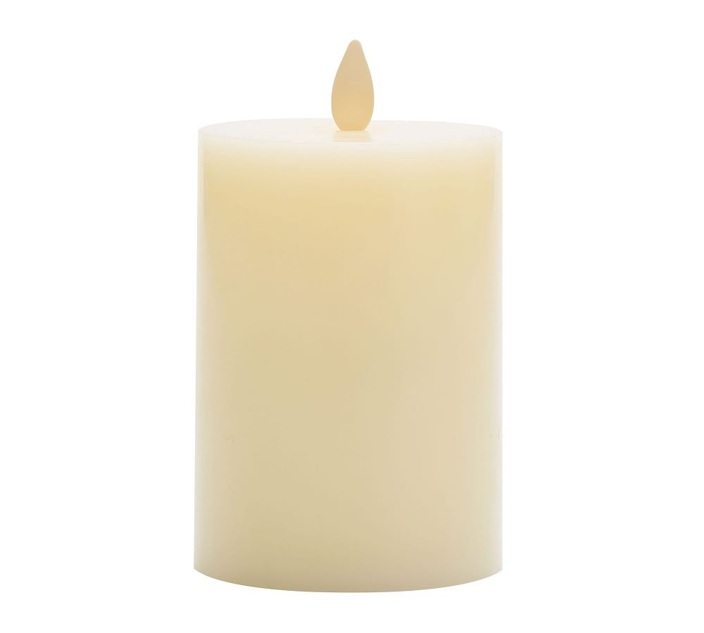 Premium Flickering Flameless Wax Pillar Candles | Pottery Barn (US)