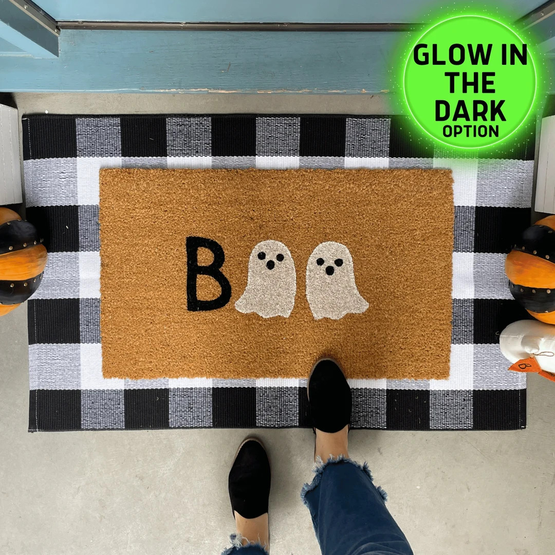 Ghost Doormat Halloween Doormat Ghost Decor for Porch - Etsy | Etsy (US)