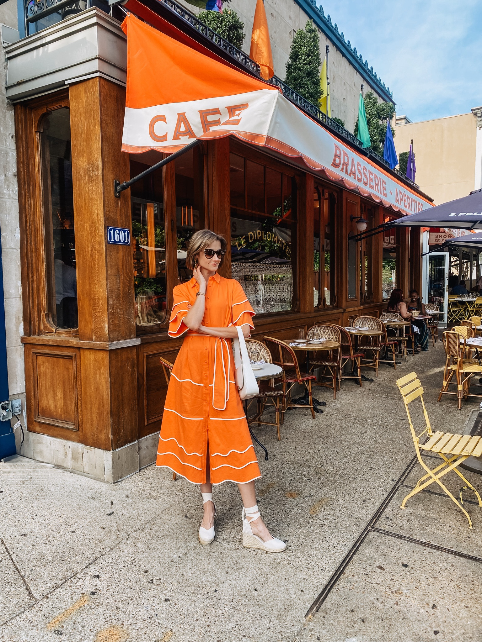 This sunny orange dress looks super cute with espadrilles and a white purse. 

#LTKShoeCrush #LTKOver40 #LTKSeasonal
