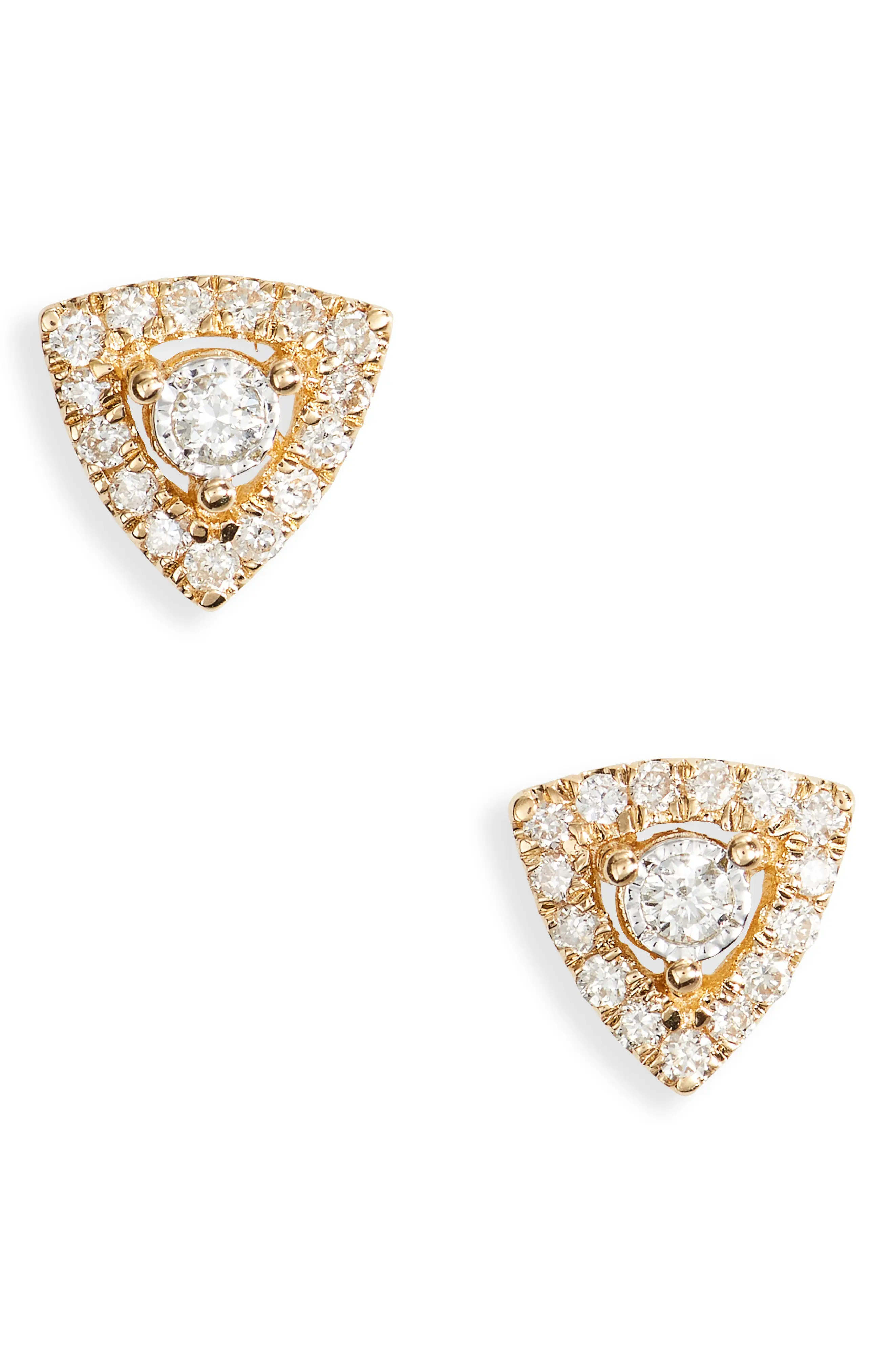 Dana Rebecca Designs Ava Bea Triangle Stud Earrings in Yellow Gold at Nordstrom | Nordstrom