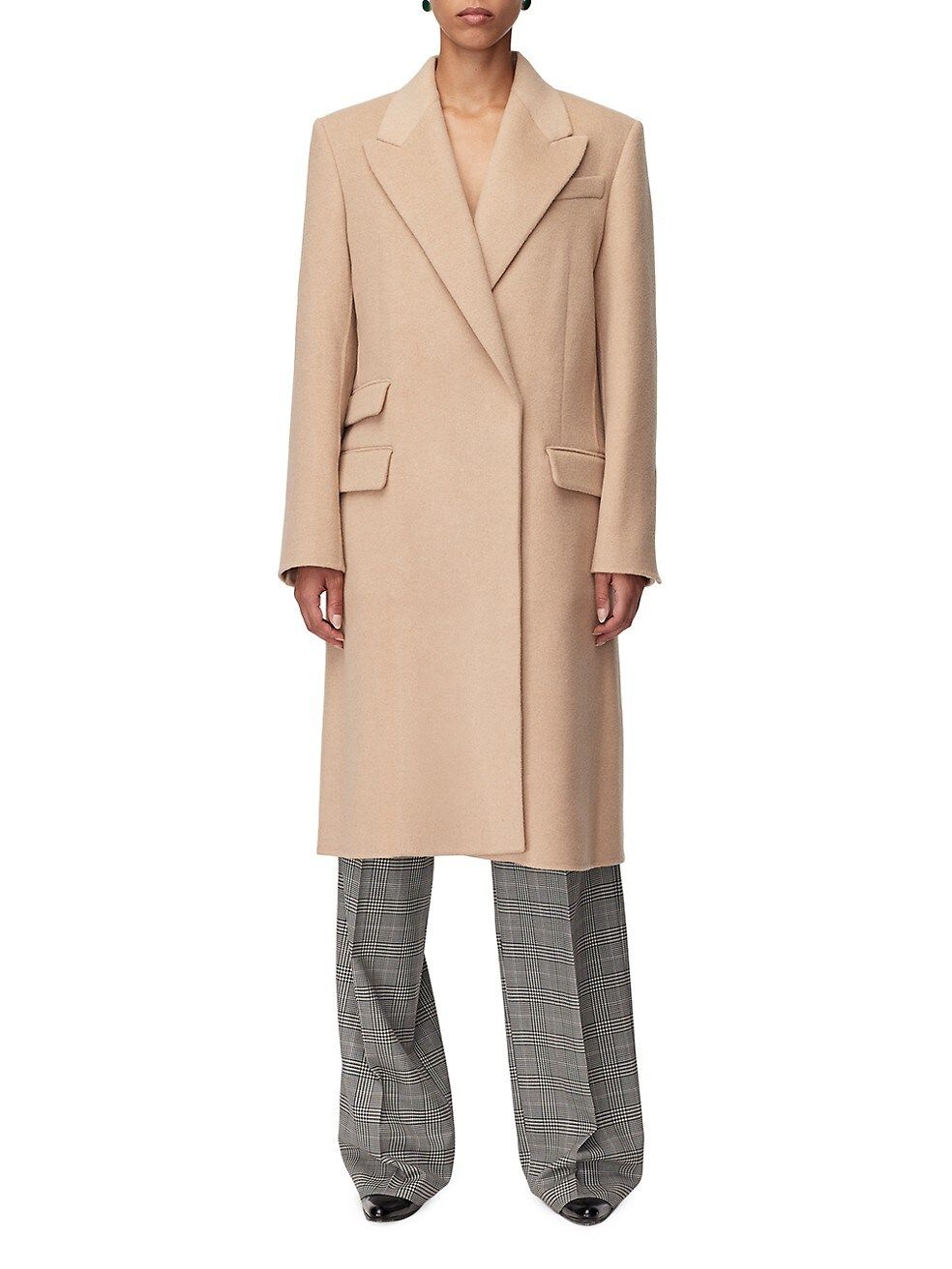 Another Tomorrow Double-Faced Wool Tailored Coat | Saks Fifth Avenue