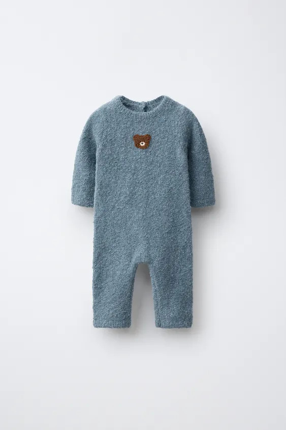 TEDDY BEAR PATCH KNIT JUMPSUIT | Zara US