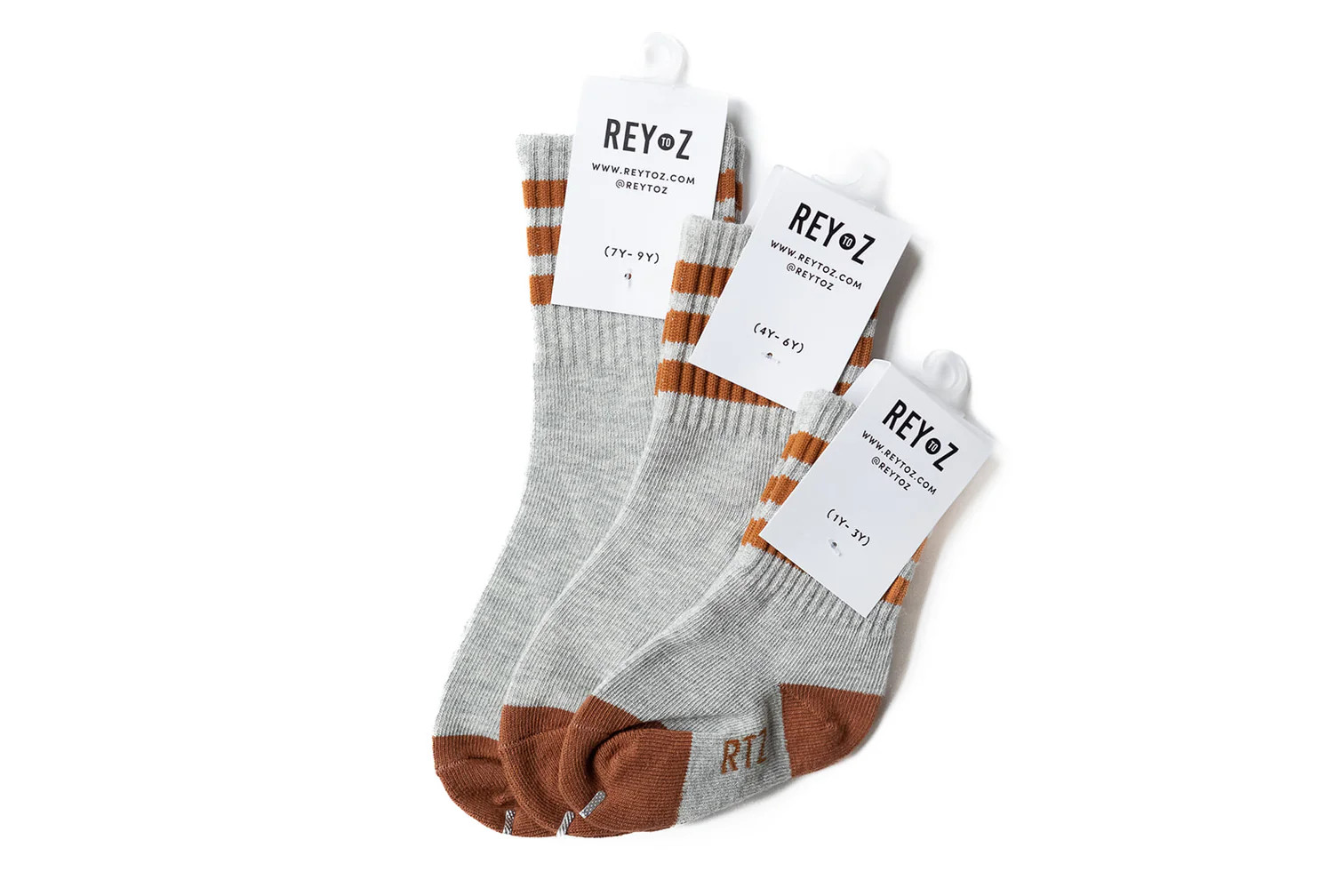 Tan Stripe Socks For Kids | Striped Socks - Rey to Z | Rey to Z