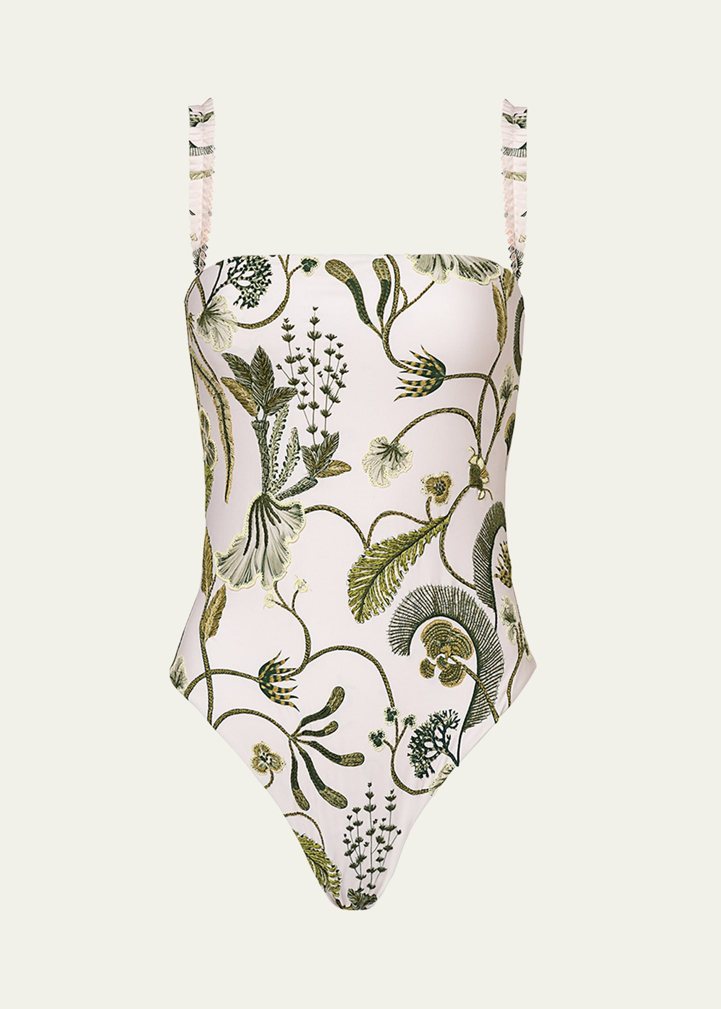 Agua by Agua Bendita Limon Habitat Ruffled One-Piece Swimsuit | Bergdorf Goodman