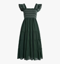 The Ellie Nap Dress - Green Shadow Stripe | Hill House Home