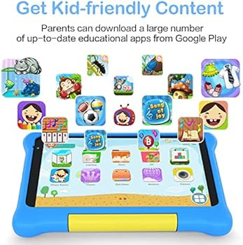 Kids Tablet 7" HD Display, Android Tablet for Kids 2GB RAM 32GB ROM Parental Control Tablets (Blue) | Amazon (US)