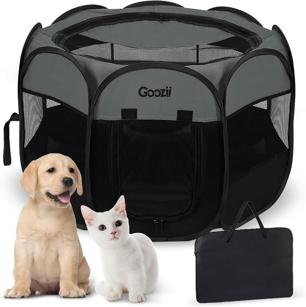 Portable Puppy Playpen Indoor, Small Dog Playpen, Pop Up Kitten Cat Play Pen Tent for Outdoor, Fo... | Amazon (US)