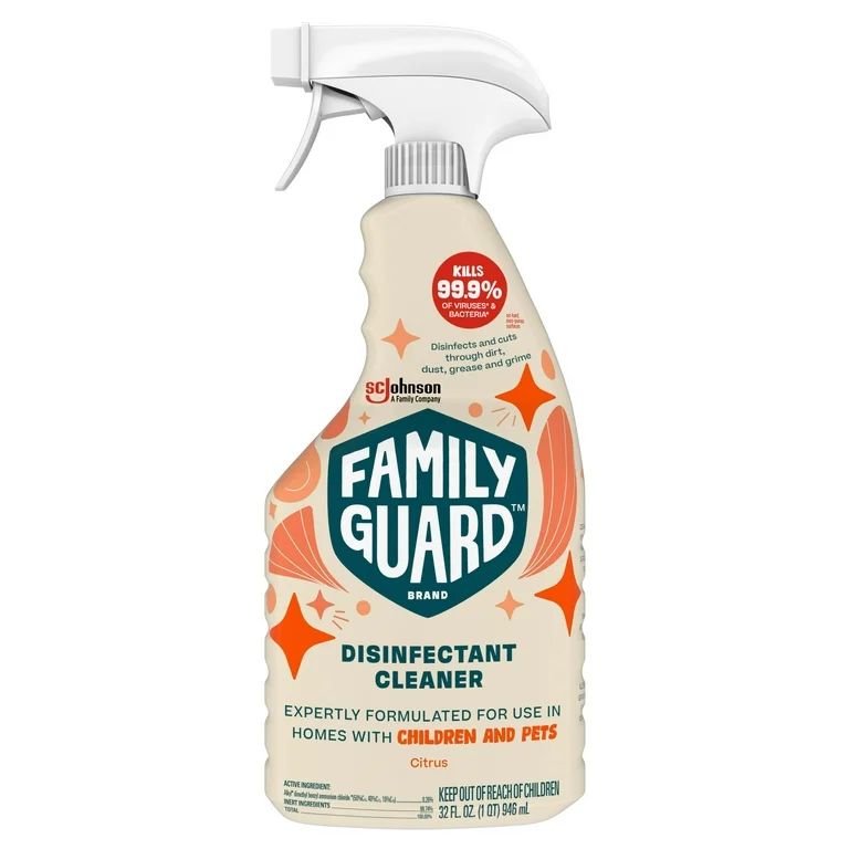 FamilyGuard Brand Disinfectant Cleaner, 32 oz , Citrus, Multisurface Trigger Spray | Walmart (US)