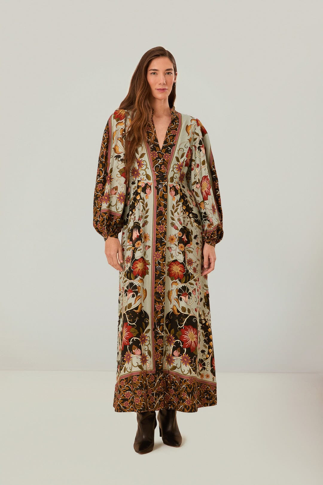 Blue Flowing Beauty Maxi Dress | FarmRio (US)