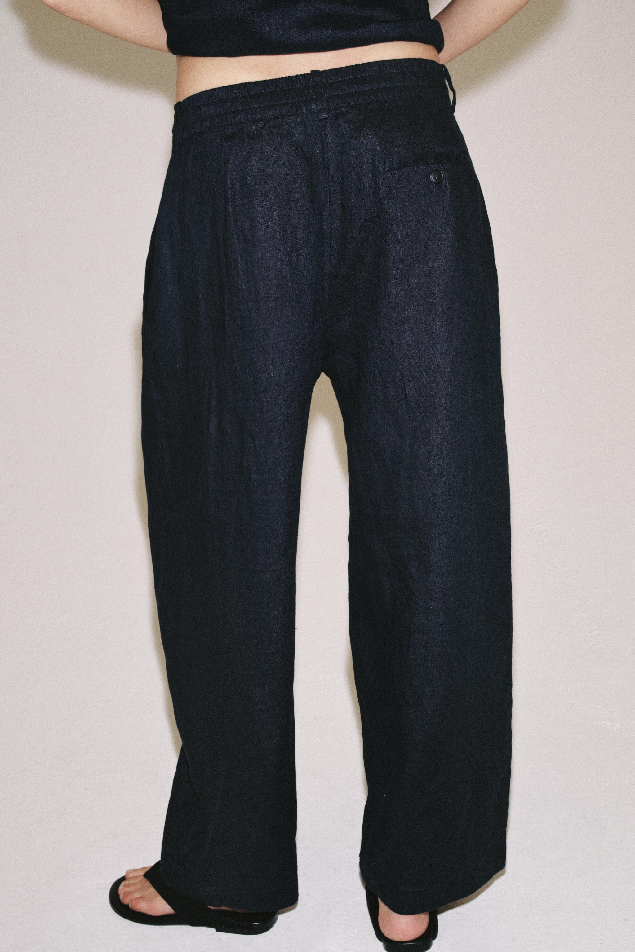 ZW COLLECTION PLEATED LINEN TROUSERS | Zara UK