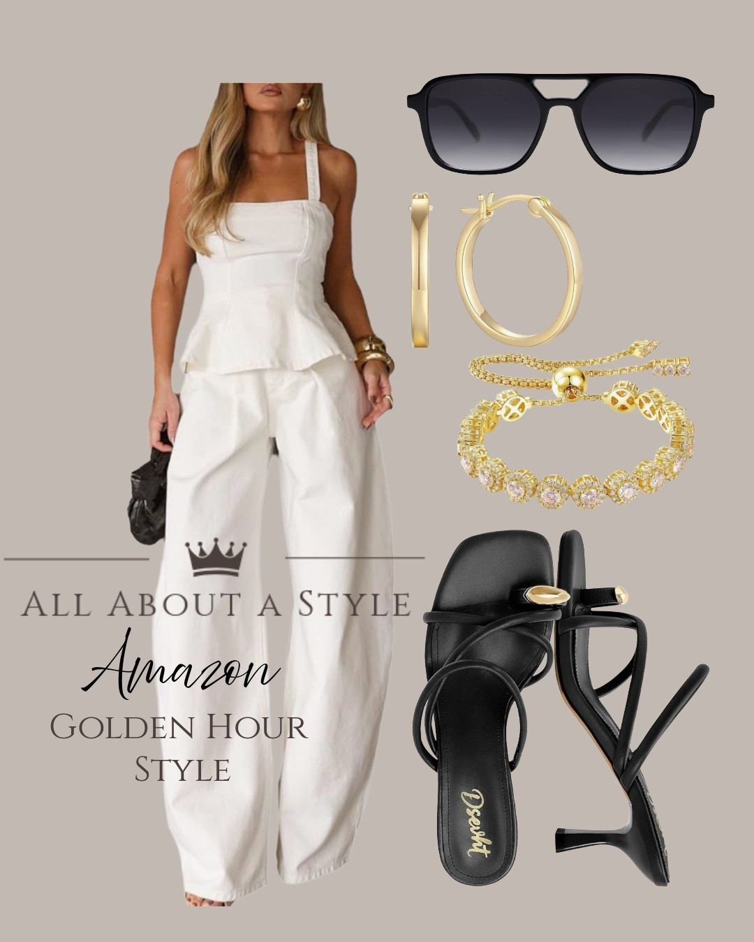 Proof that an expensive-looking outfit doesn't require an expensive budget. 

Shop this Amazon Golden Hour look in my LTK before your size is gone!

#LTKStyle #LTKFashion #LTKFinds #AmazonFashion #AmazonFinds #AmazonStyle #FashionFinds #SummerStyle #NeutralStyle #ChicStyle #EffortlessStyle #QuietLuxury #LuxuryForLess #StyleOver40 #ClassicStyle #CapsuleWardrobe #GoldenHourStyle #EverydayLuxury #OOTD #AllAboutAStyle