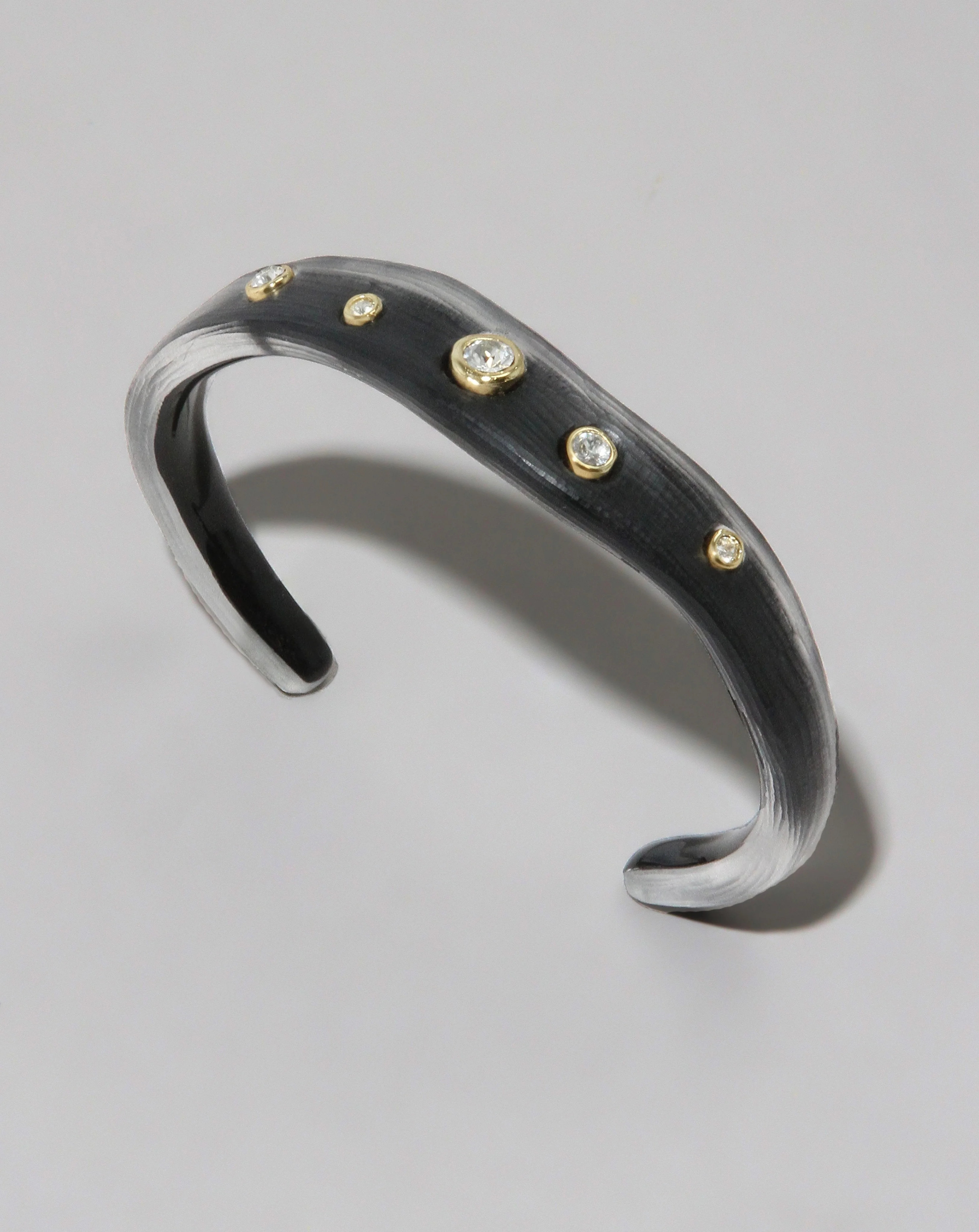 Crystal Studded Lucite Cuff Bracelet - Black | Alexis Bittar