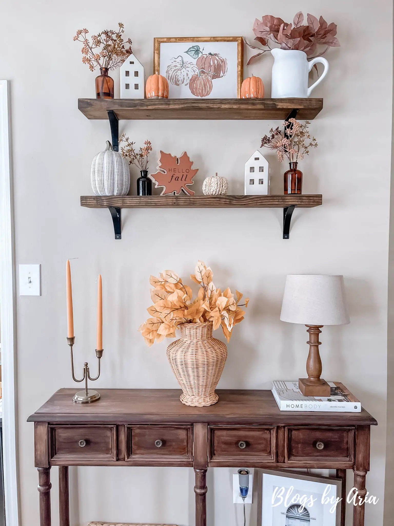 Fall floating shelves, fall shelf styling ideas, fall home decor 

#LTKhome #LTKSeasonal