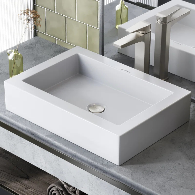 SM-VS282 Voltaire Ceramic Rectangular Vessel Bathroom Sink | Wayfair North America