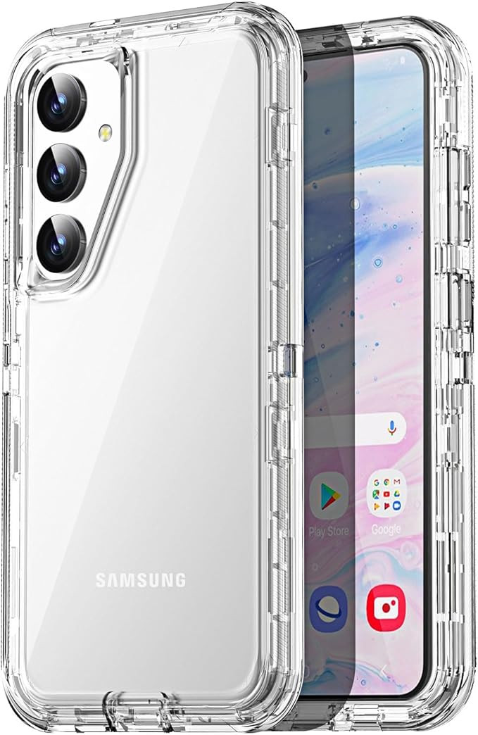 AICase for Samsung Galaxy S25 Plus Case Clear 3 in 1 Heavy Duty Drop Protection Full Body Rugged ... | Amazon (US)