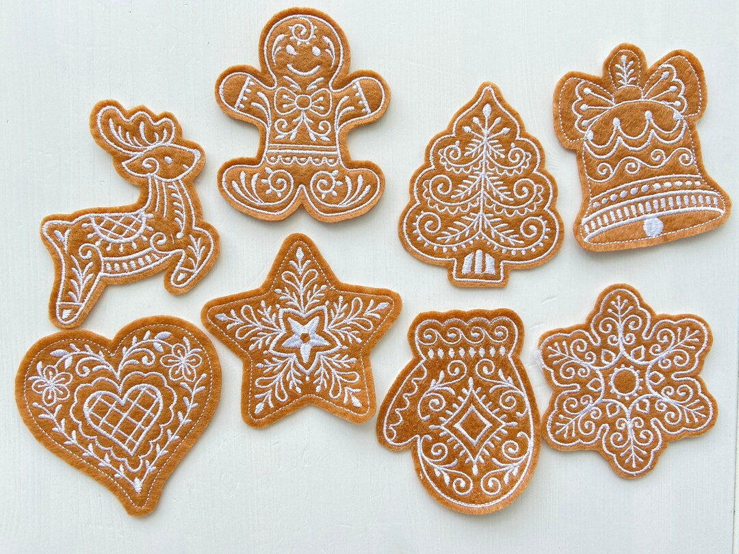 Felt Gingerbread Cookies Pretend Play Felt Food Play Kitchen - Etsy | Etsy (US)