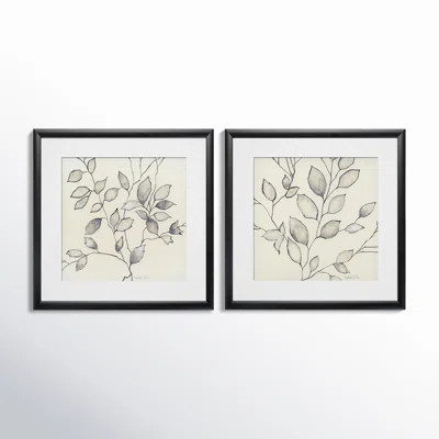 Whispering Leaves - 2 Piece Picture Frame Painting Print Set on Paper | Wayfair North America
