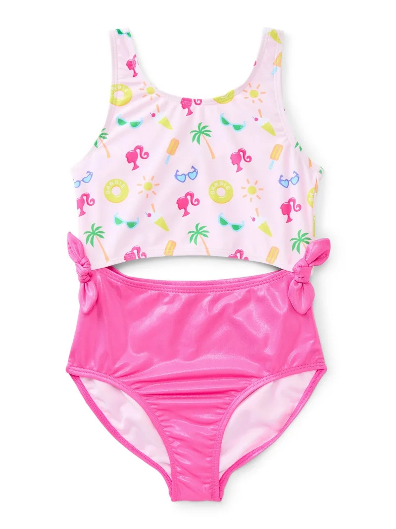 Dreamwave Apparel Girls Barbie Character Swimsuit One-Piece, Sizes 4-12 | Walmart (US)