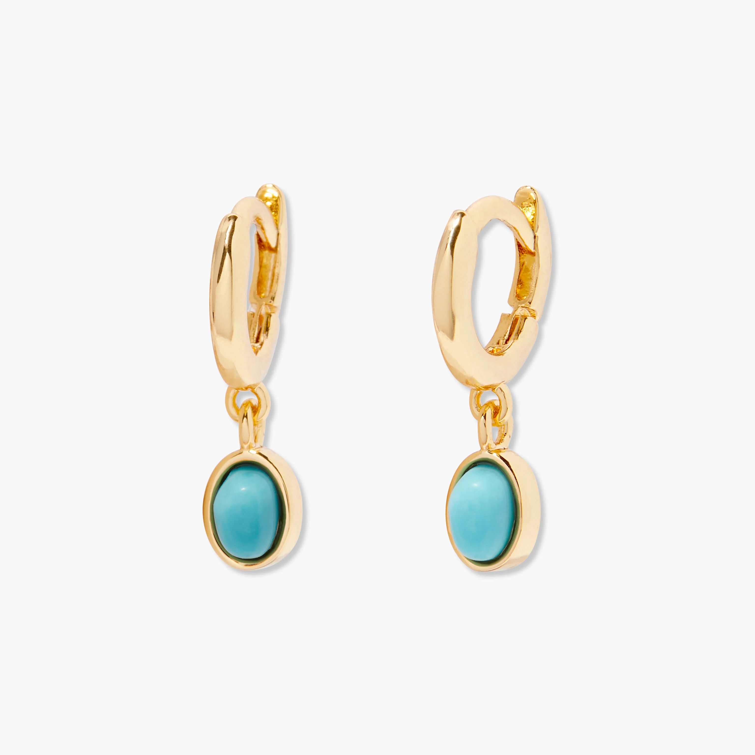 Kara Turquoise Hoop Earring | Brook and York