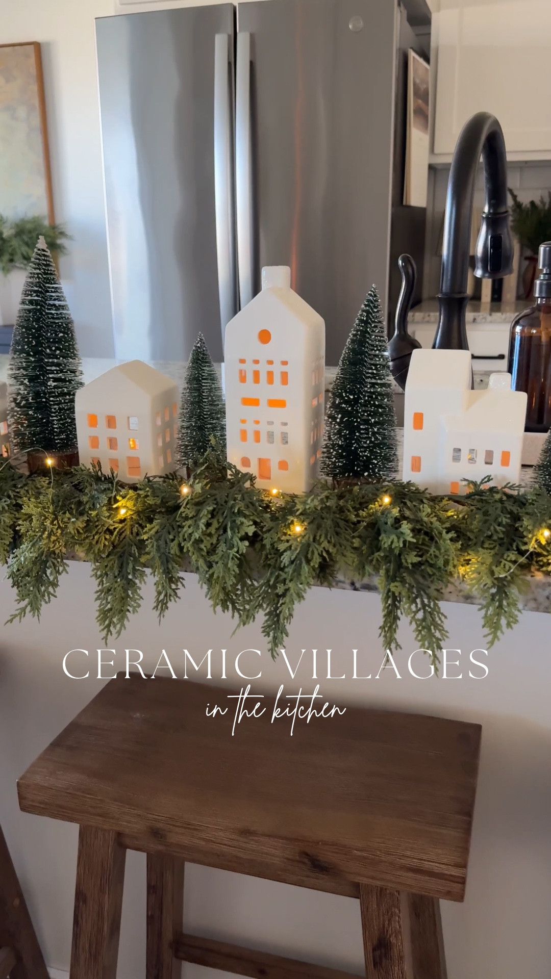Holiday styling, but make it unexpected ✨
Ceramic villages on the island countertop? The perfect accent to bring a little Christmas magic into the kitchen space.

#LTKHome #LTKHoliday