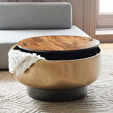 Drum Storage Coffee Table | West Elm (US)