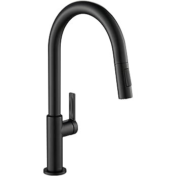 KRAUS Oletto Single Handle Pull Down Kitchen Faucet in Matte Black, KPF-2820MB | Amazon (US)