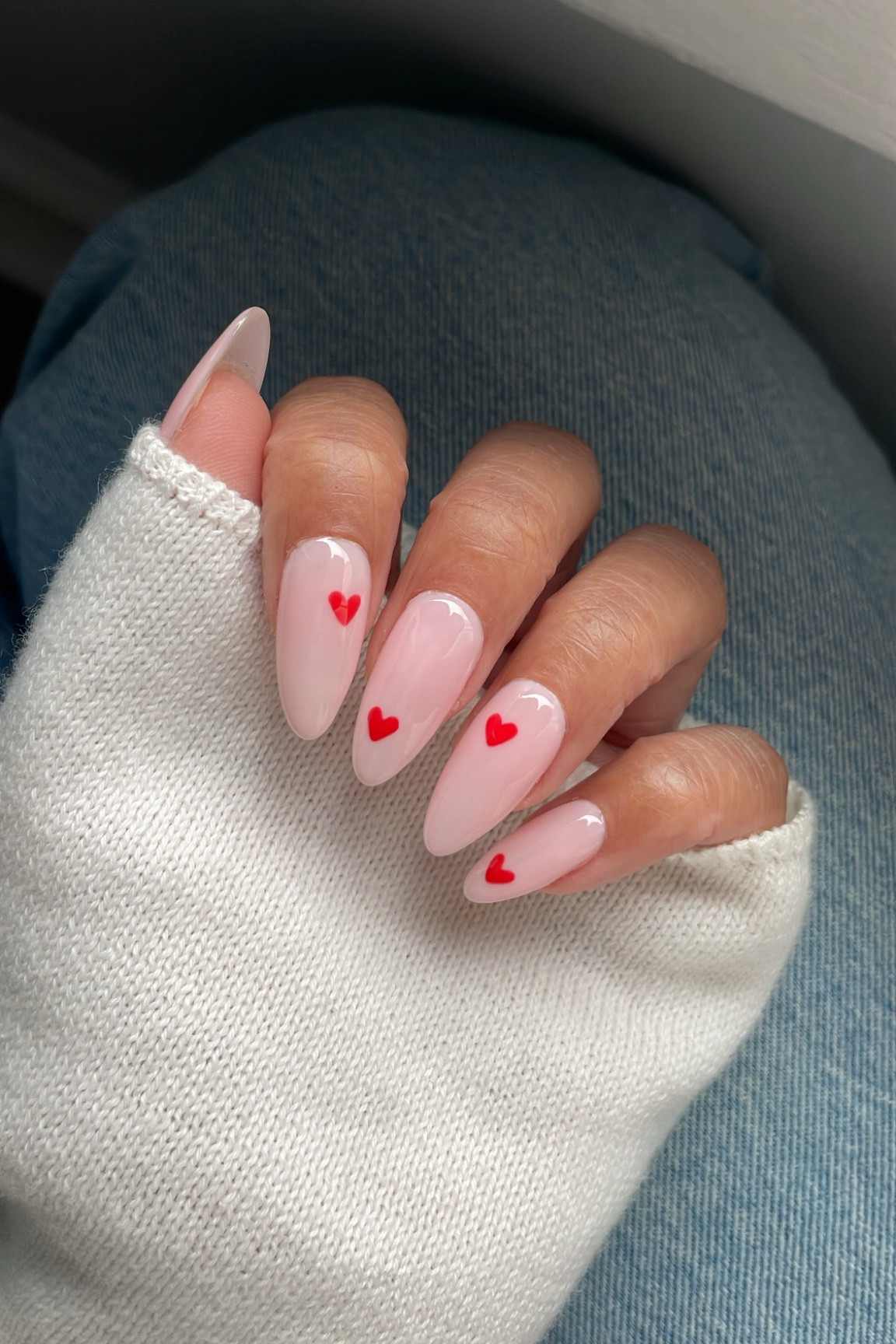vday nails + fav base combo 💕