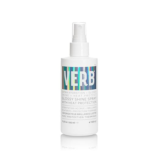 VERB Glossy Shine Spray - Moisturizing Heat Protection Hair Spray - Adds High Shine and Primes fo... | Amazon (US)