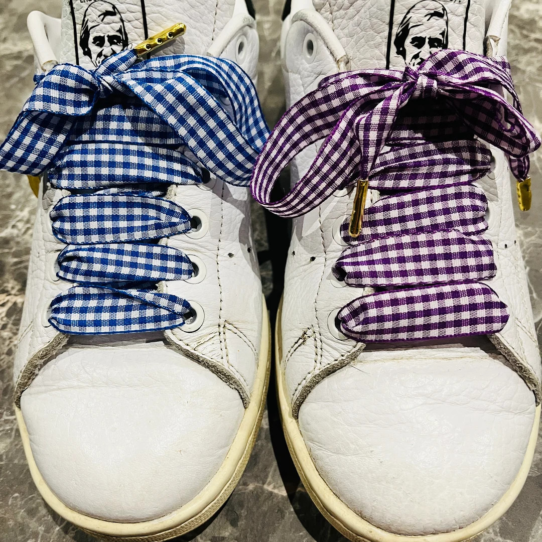 Gingham Check Shoelaces - Design Your Own. Choose Your Colors and the Color of Your Shoelace Tips... | Etsy (Global)
