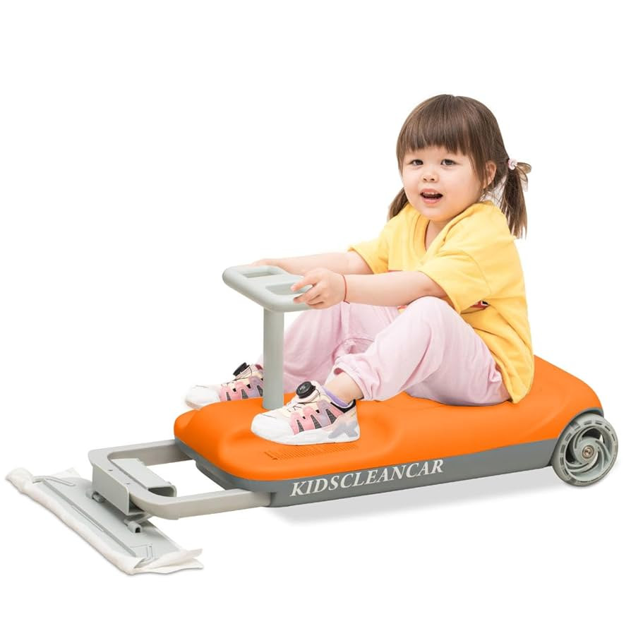 12V Ride-On Car with Cleaning Fun, 3 in 1 Gokart, Soft-Start, 5-Speed Adjustable, Detachable mop,... | Amazon (US)