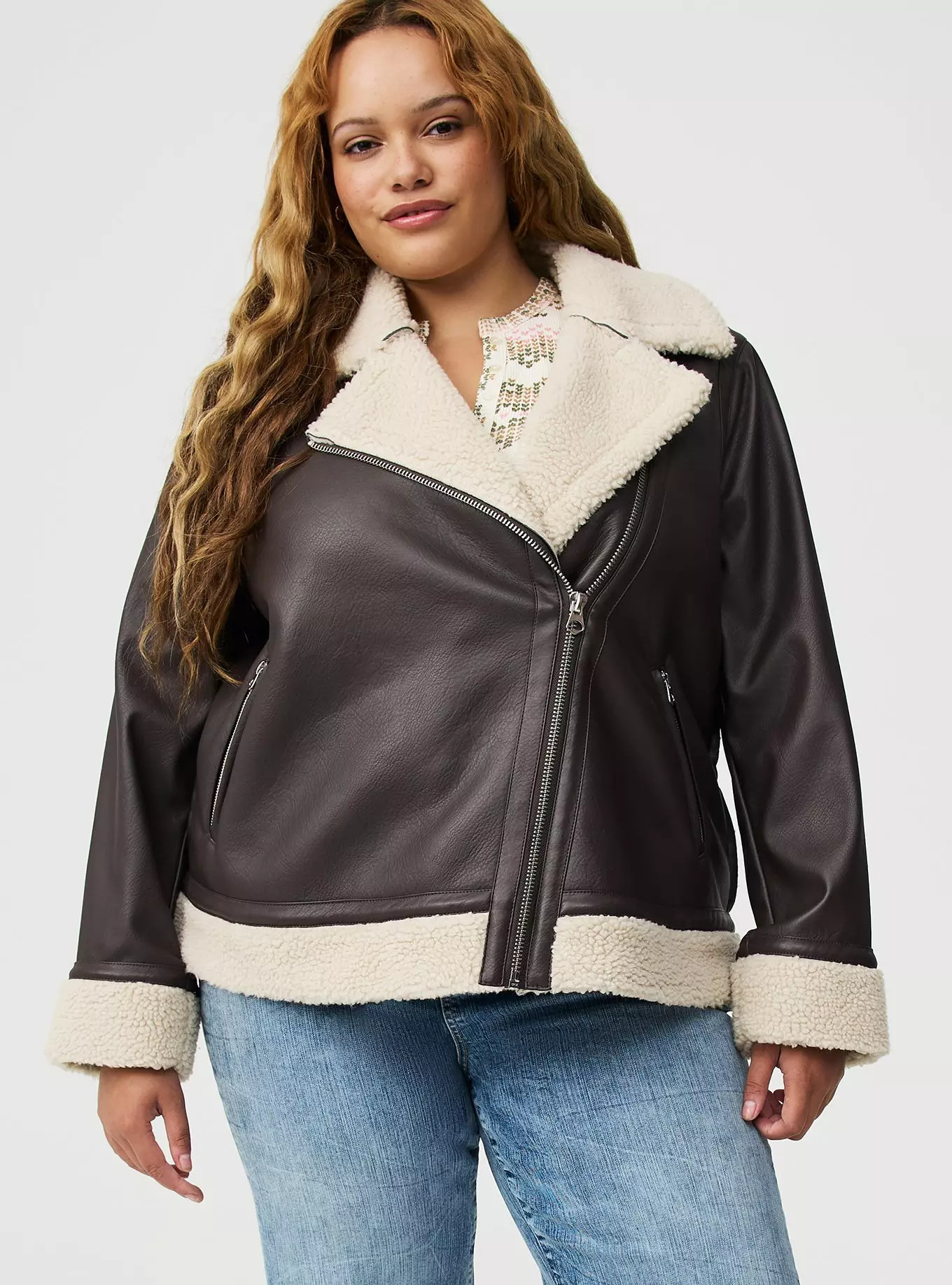 Sherpa Lined Moto Jacket | Torrid (US & Canada)