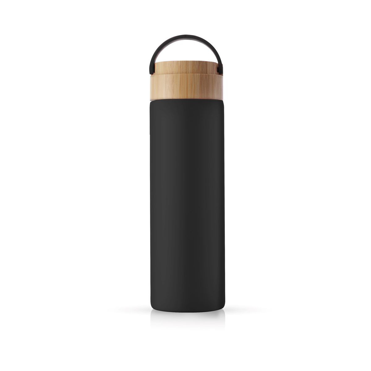 JoyJolt Glass Water Bottle with Carry Strap & Non Slip Silicone Sleeve - 20 oz - Black | Target