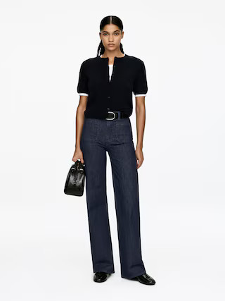 LUPINE Flared Jeans – Dark Blue – Women – ARKET GB | Arket UK