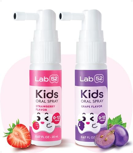 LAB52 Kids Oral Spray, Toothpaste Helper, Xylitol (Strawberry & Grape) | Amazon (US)