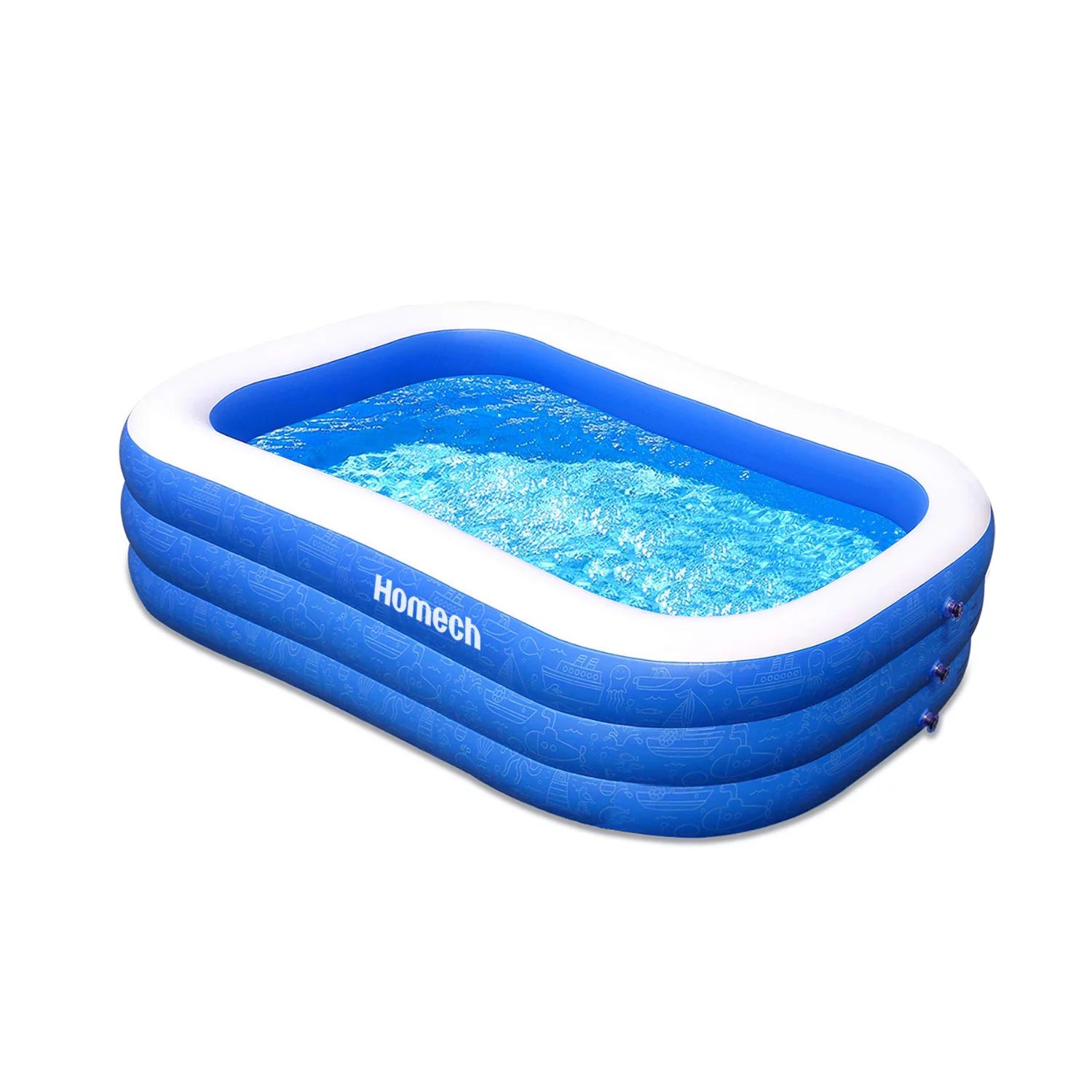 Homech Family Inflatable Swimming Pool, Full-Sized Lounge Pool, 92" X 56" X 20" - Walmart.com | Walmart (US)