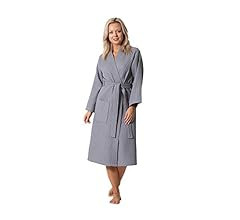 Turkish Linen Waffle Knit Lightweight Kimono Spa & Bath Robes for Women - Quick Dry - Soft | Amazon (US)