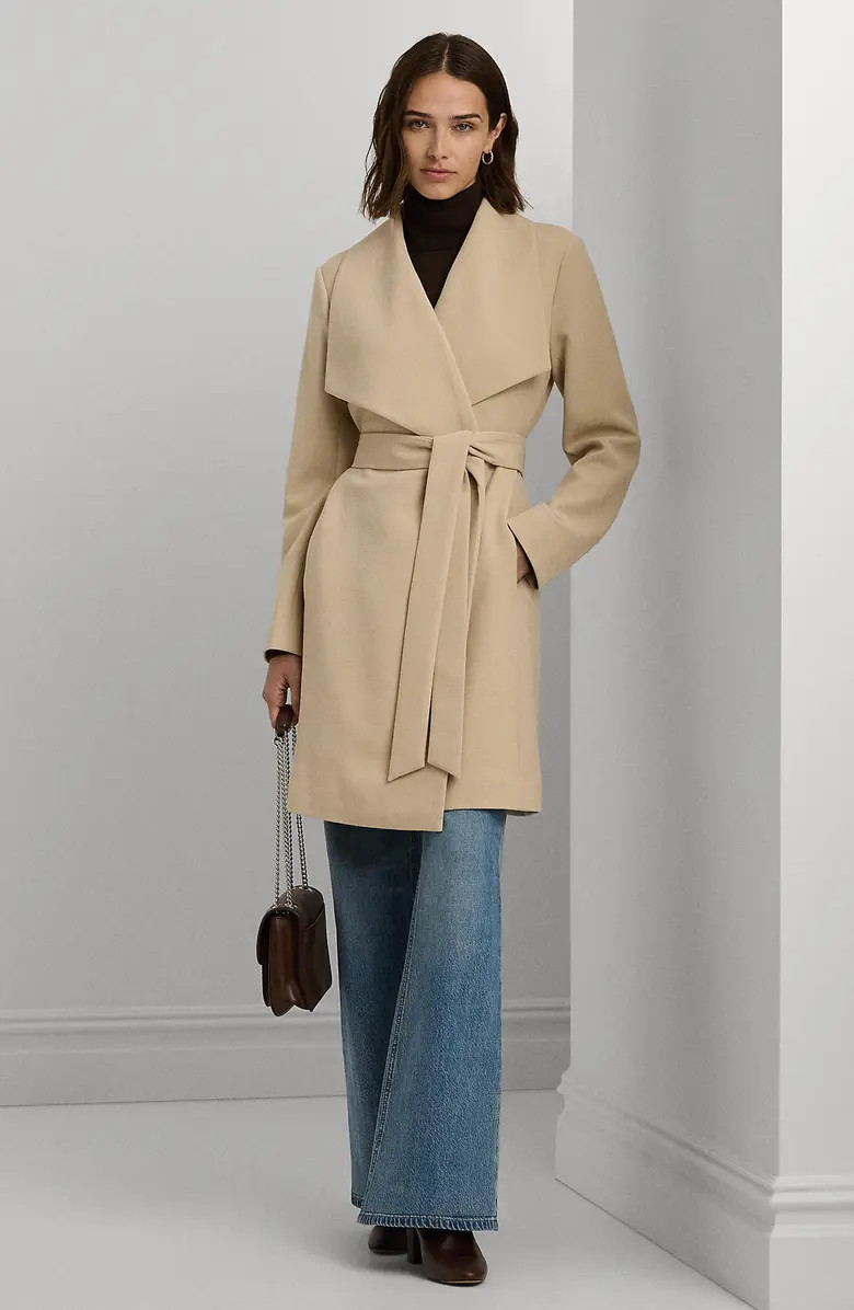 Drape Front Crepe Jacket | Nordstrom