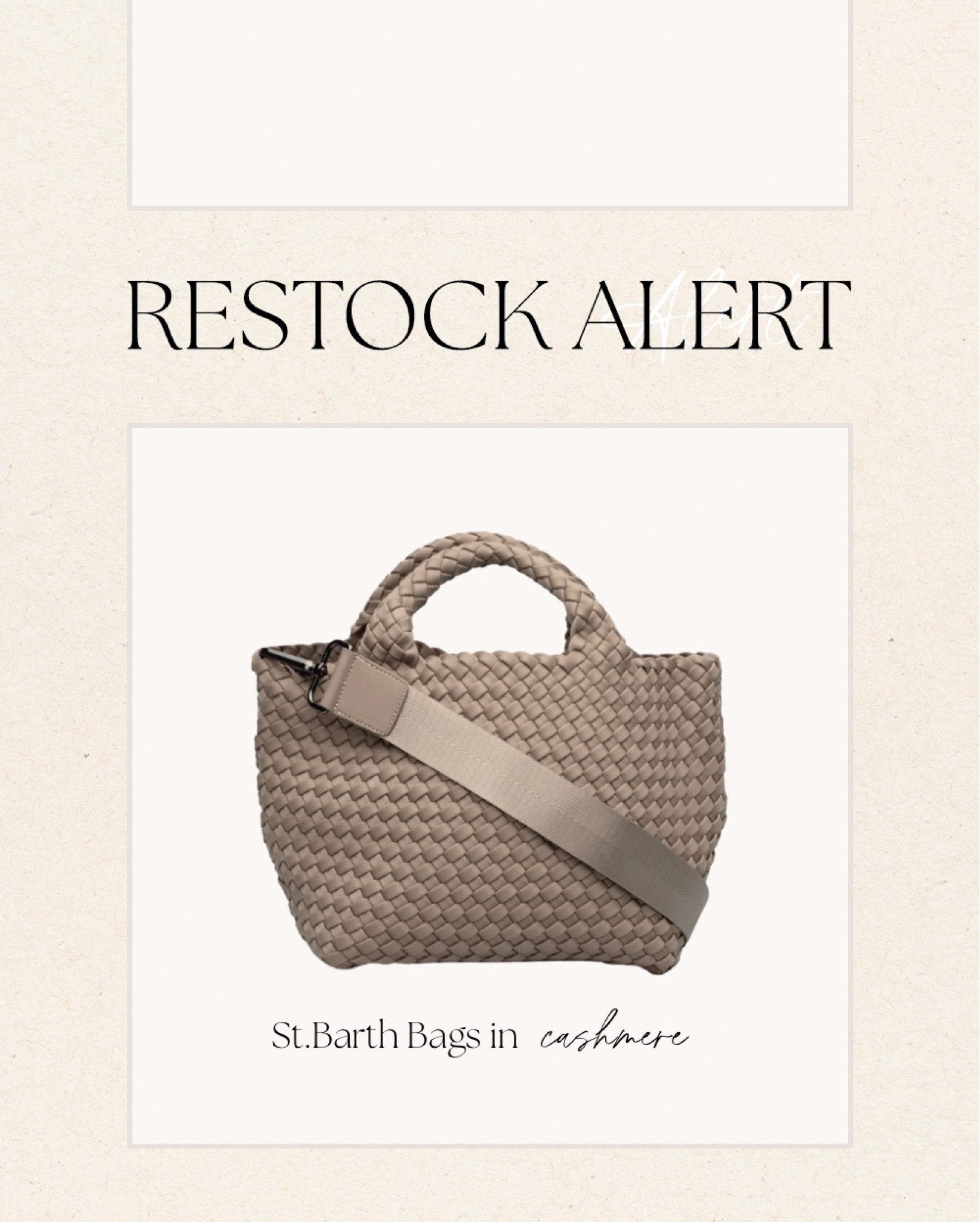 Restock alert on the Naghedi totes in the color Cashmere 🤎 been waiting for this color to restock - wanted the mini and ordered this morning! These are sooo good and more on the affordable side of luxury bags 🥰

Naghedi tote, Naghedi NYC, Neoprene bag, mini crossbody, St. Barth’s Bag