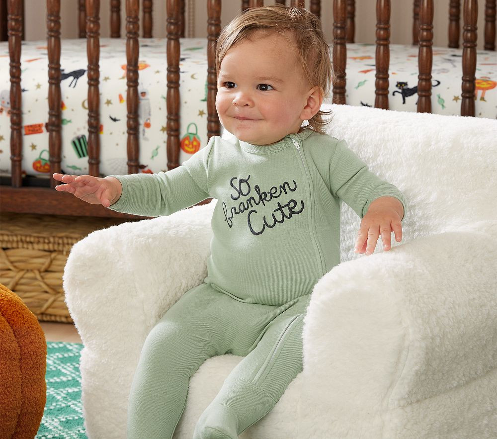 So Franken Cute Organic Cotton Baby Pajama | Pottery Barn Kids