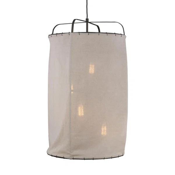Dunne 4 - Light Aged Iron Drum Pendant | Wayfair North America