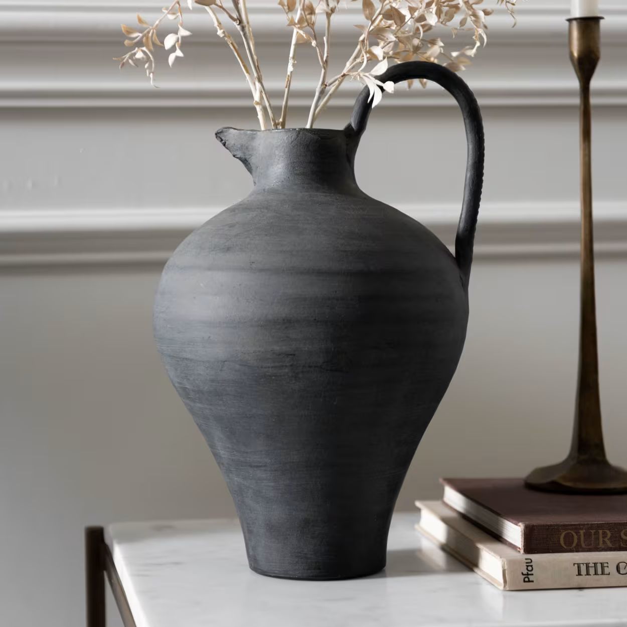 Ravine Black Ceramic Jug | Magnolia