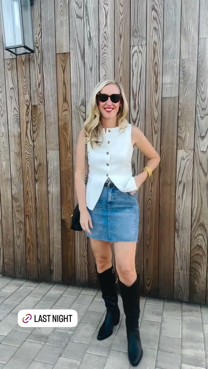 Had the best time at the Abercrombie denim party last night 🤠✨ but of course I showed up in all affordable fashion finds!

✔️ My new denim skirt is Walmart (size 6, runs true to size) — such a chic staple.
✔️ Paired it with a vest from Amazon (size small) that’s the perfect western-chic layer for fall.

Loved mixing high-end vibes with budget-friendly fashion — you don’t have to spend a fortune to look on-trend!

#AffordableFashion #WesternChic #WalmartFashion #AmazonFashion #AmazonFinds #WalmartFinds #BudgetStyle #AffordableStyle #WalmartOOTD #AmazonOOTD #DenimSkirt #FallOutfitIdeas #TrendyAndAffordable

#LTKSaleAlert #LTKFindsUnder50 #LTKCon