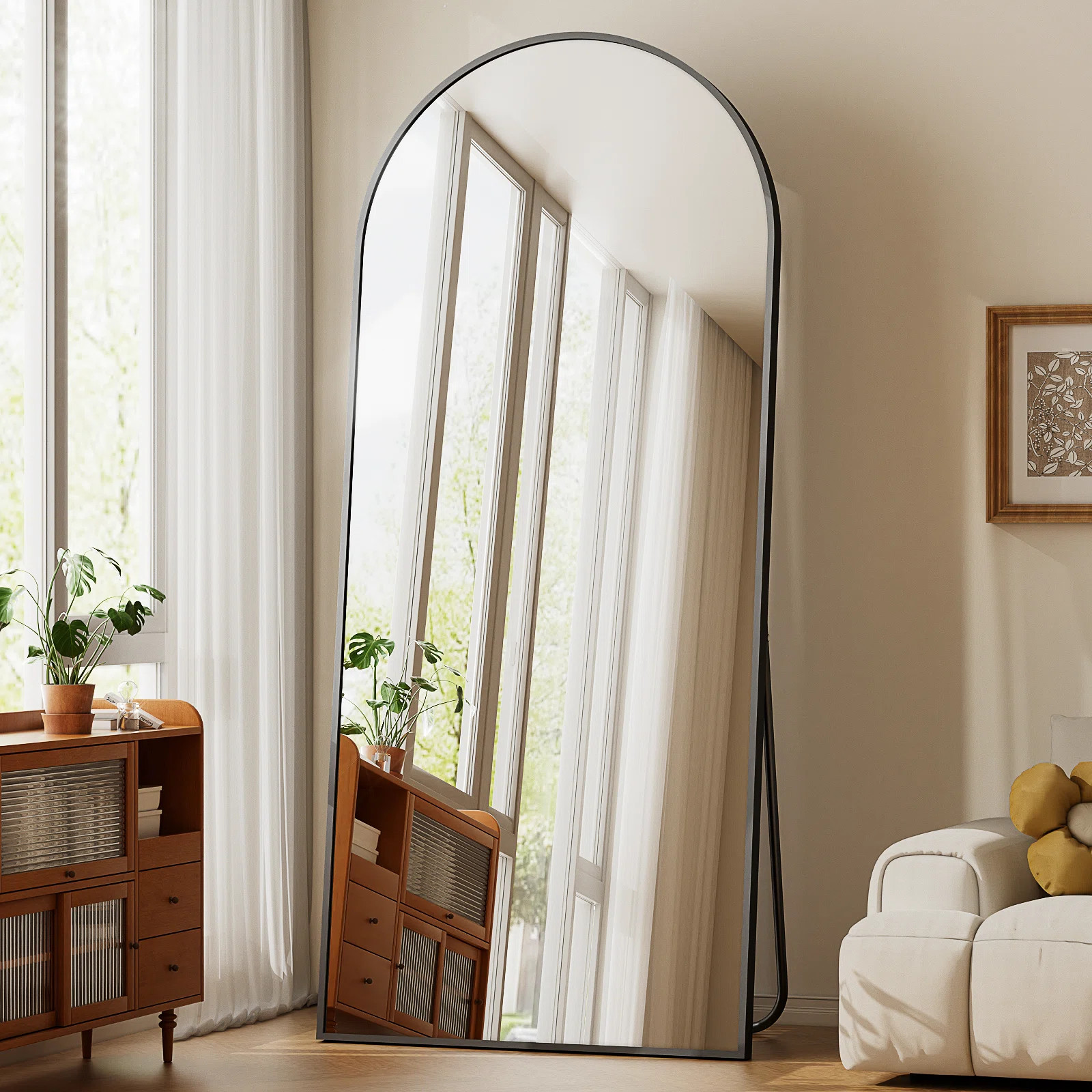 Full Length MirroArch Body Dressing Floor Mirrors For Standing Leaning | Wayfair North America