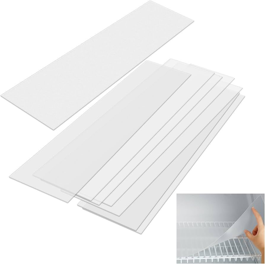 8 Pcs Frosted Plastic Shelf Liner Clear Waterproof Non Adhesive Shelf Mats for Wire Shelves Stren... | Amazon (US)