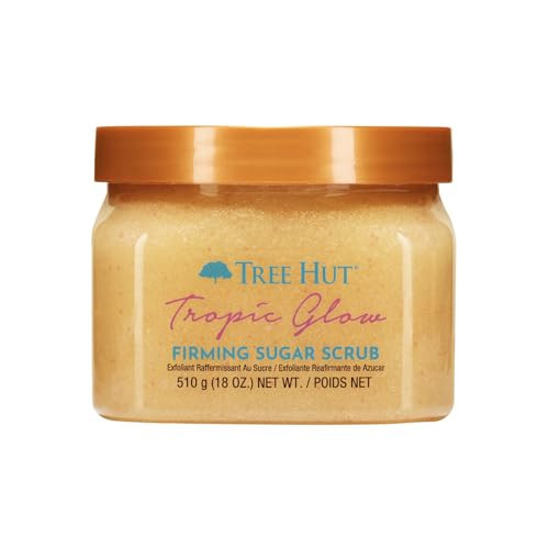 Tree Hut Tropic Glow Shea Sugar Scrub, Exfoliating & Hydrating Body Scrub with Shea Butter, Radiant Glow, Warm Scent, Holiday Gift & Stocking Stuffer, 18 oz | Amazon (US)