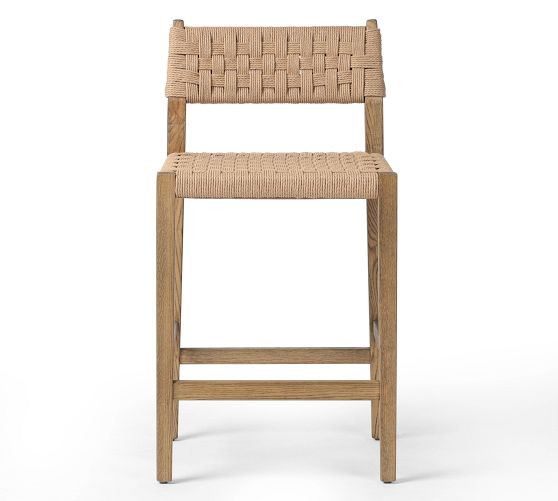 Seaside Woven Stool | Pottery Barn (US)