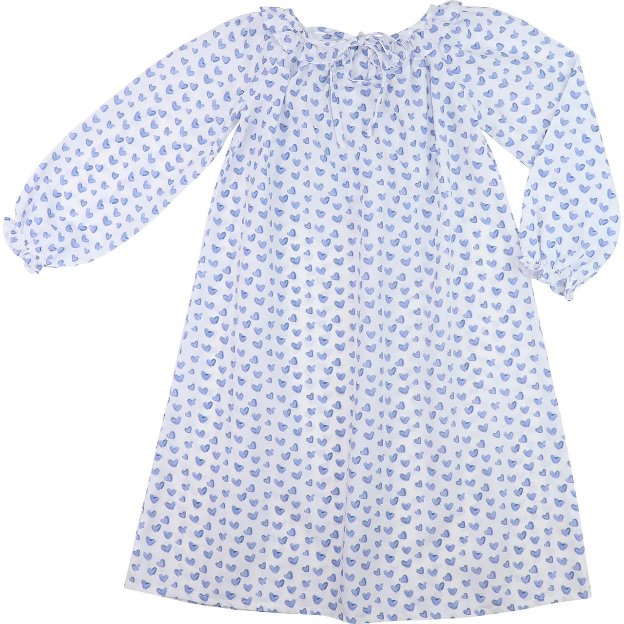 Blue Heart Print Night Gown | Cecil and Lou
