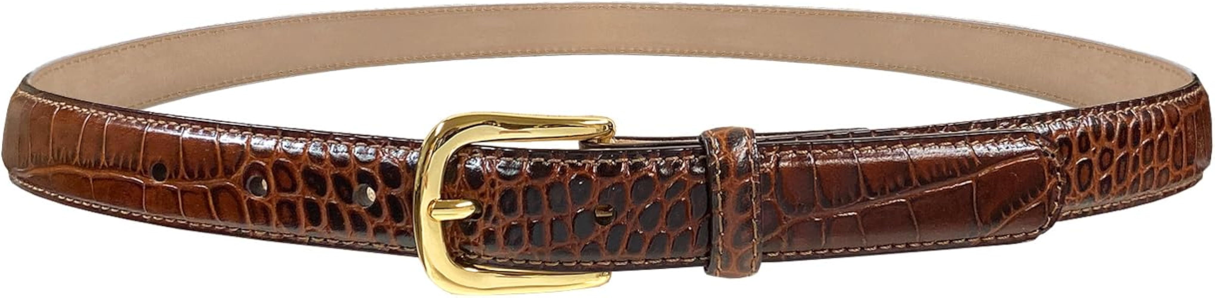Genuine Full-Grain Cowhide Leather Dress Belt Solid Brass Gold Buckle 1-3/8''(35mm) or 1"(25mm) W... | Amazon (CA)